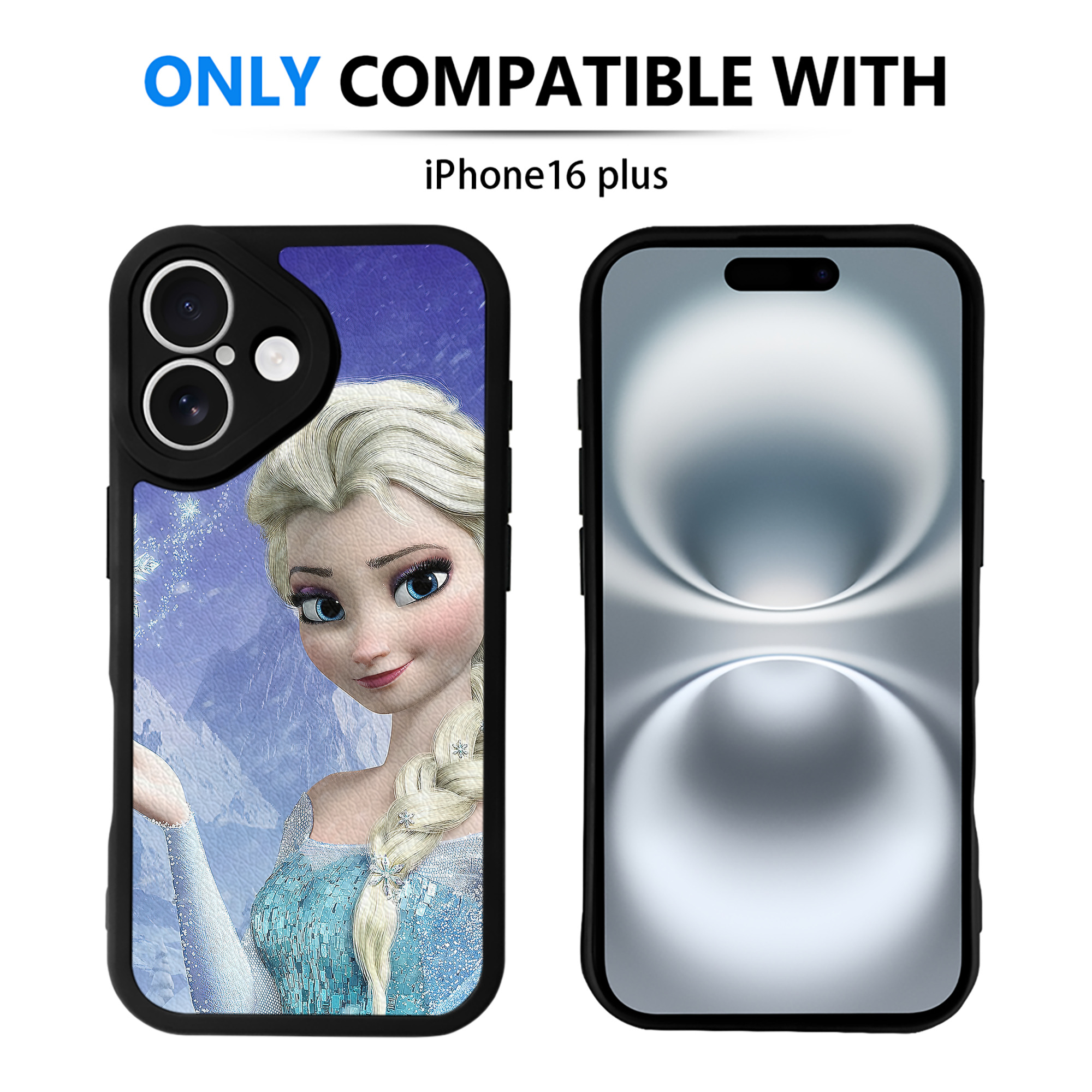 （画像用） アナと雪の女王 アンナ エルサ Frozen Anna Elsa 【iPhone 16シリーズ対応】シリコンスマホケース（レザー調） 材質：シリコン